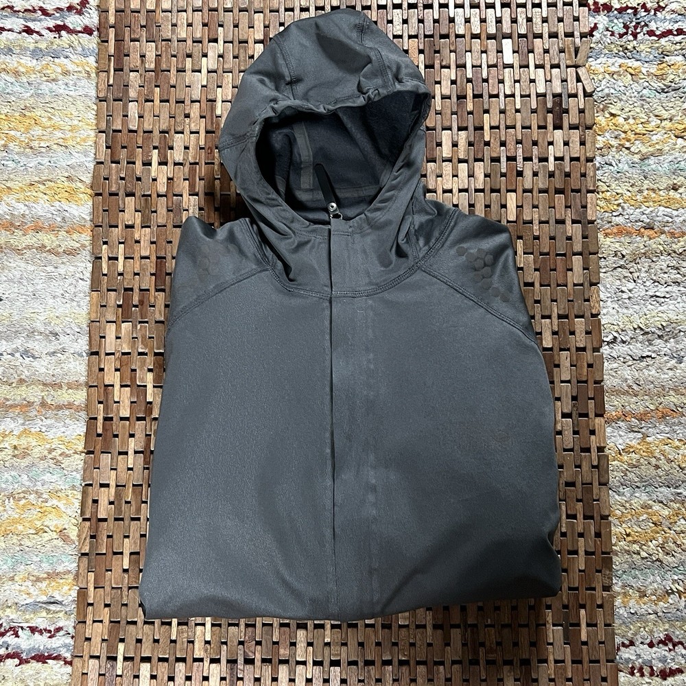 Mountain Hardwear Windstopper Soft Shell Hoody Hoodie Jacket Grey Full Zip Large