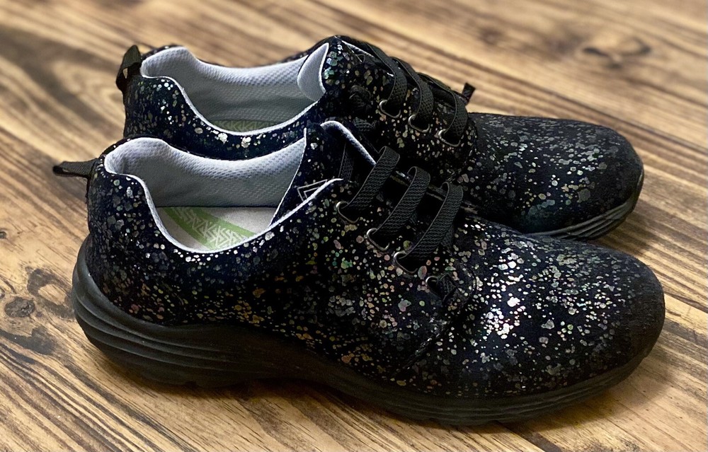 Nurse Mates Align Velocity Slip Resistant Holographic Glitter Shoes Size 9M $90
