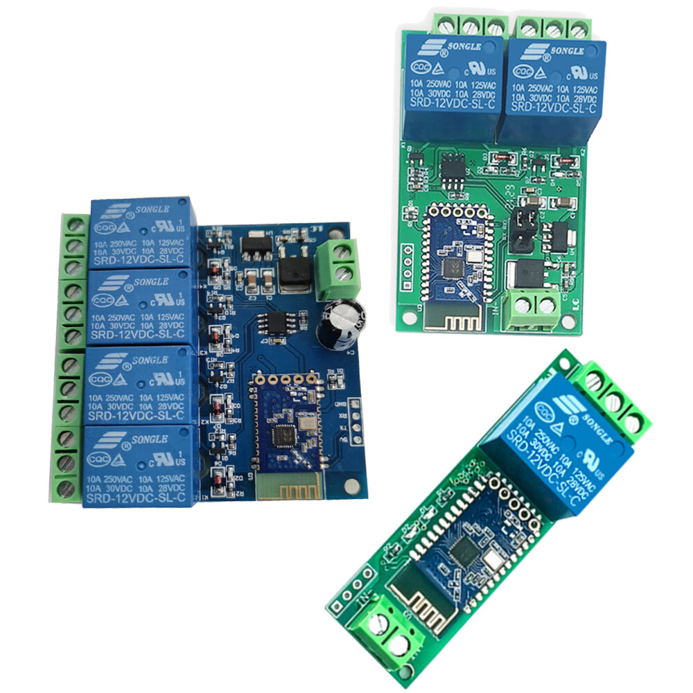DC 12V 1/2/4Channel Bluetooth Relay Module APP Control Switch IoT Smart Home New-image