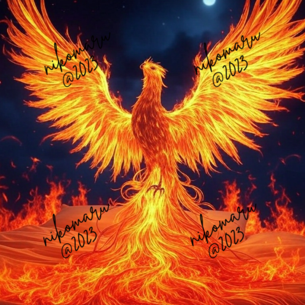Digital Phoenix Rising Wallpaper Background for Desktop Art-image