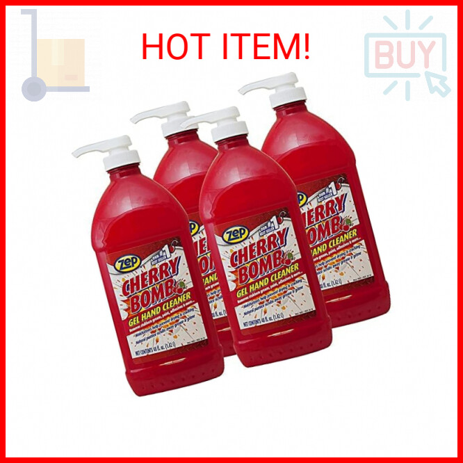 Zep Cherry Bomb Gel Hand Cleaner - 48 Oz. (Case of 4) - ZUCBHC48CA4 - Industrial