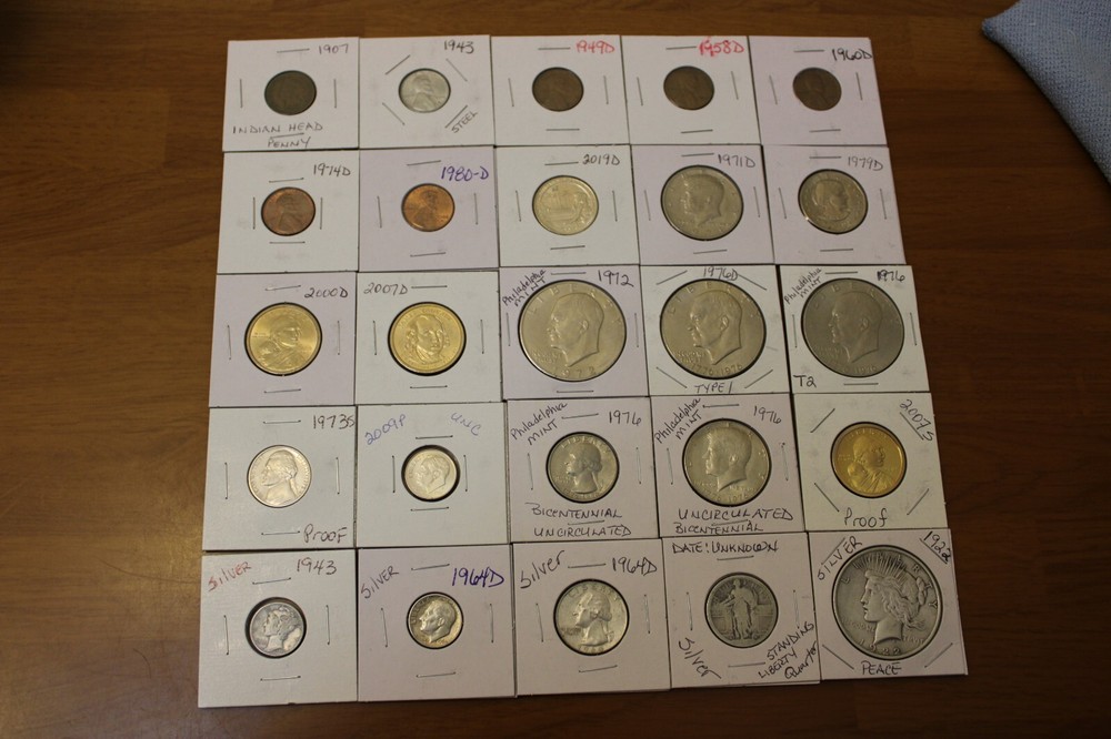 Starter Coin Collection - Silver Uncirculated - Proof - Peace - Lot of 25