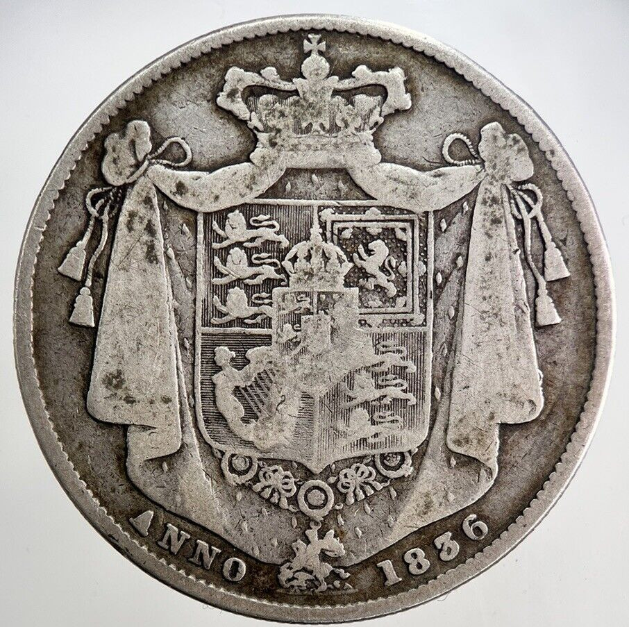 1836 William IV Silver Half Crown Coin | Fine Collectable Grade | a5312
