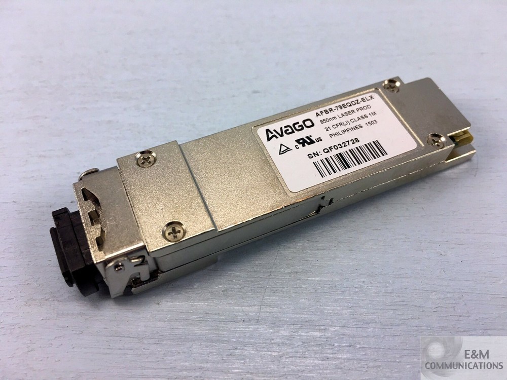 AFBR-79EQDZ-ELX AVAGO 40GBPS 4-CHANNEL PARALLEL 850NM 100M MMF QSFP+ TRANSCEIVER