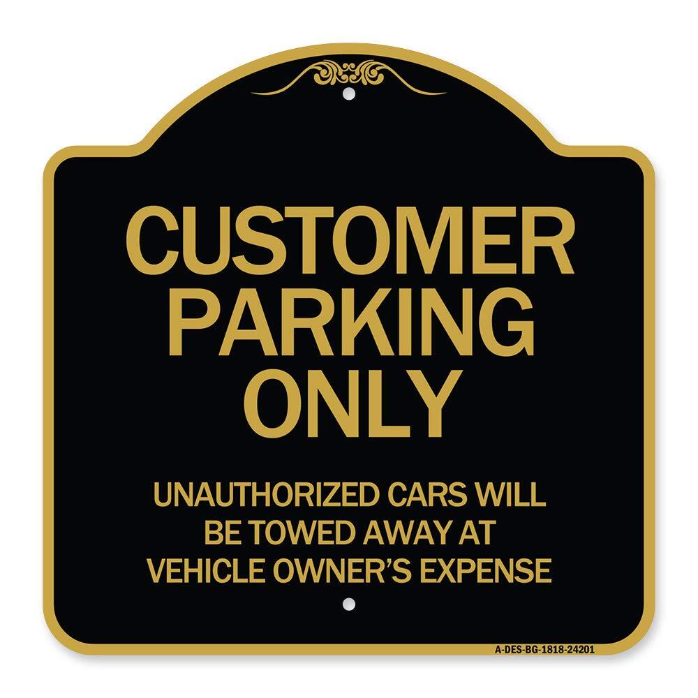 SignMission Designer Series Sign - Customer Parking Unauthorized Cars Will Be...-image