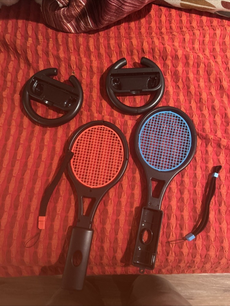 Nintendo Switch Tennis Racquets And Steering Wheel Set