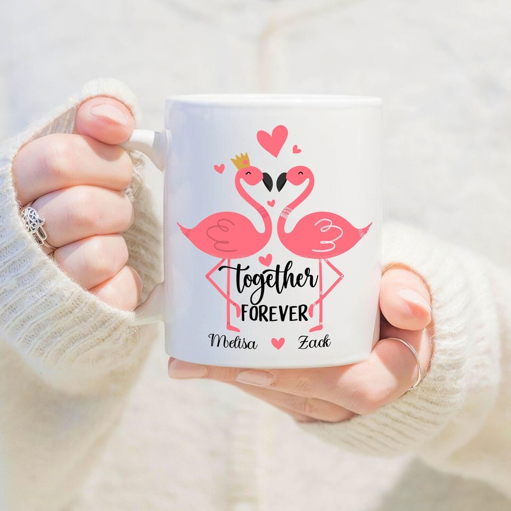 Personalized Together Forever Mug Flamingo Couple Mug Husband Gift Gift For