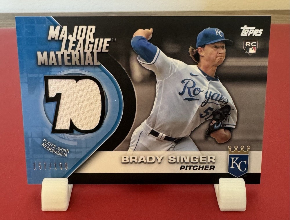 2021 Topps - Major League Materials Series 2 Brady Singer #MLM-BS /199 (MEM, RC)