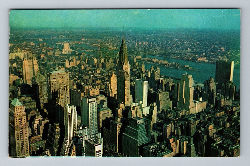 New York City NY, Empire State Building Observatory, Vintage Postcard