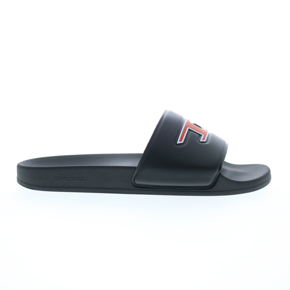 Diesel Sa-Mayemi D Y02800-P4440-H8984 Mens Black Slides Sandals Shoes 12.5