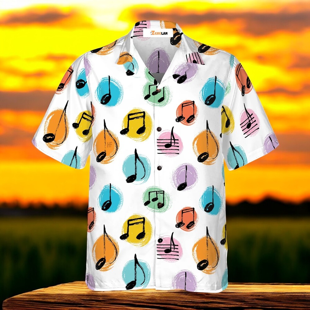Music Note Seamless Pattern Hawaiian Shirt