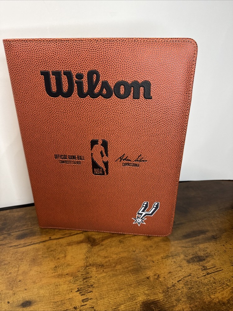 Spurs Game Ball Spalding Legal Portfolio Notebook NBA Basketball