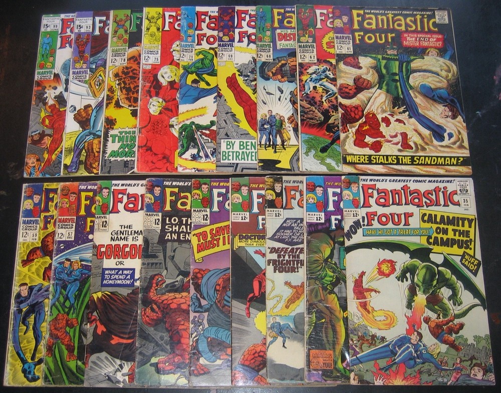 FANTASTIC FOUR LOT OF 18! SILVER AGE MARVEL! #35-99! GORGON! DRAGON MAN! DOOM!
