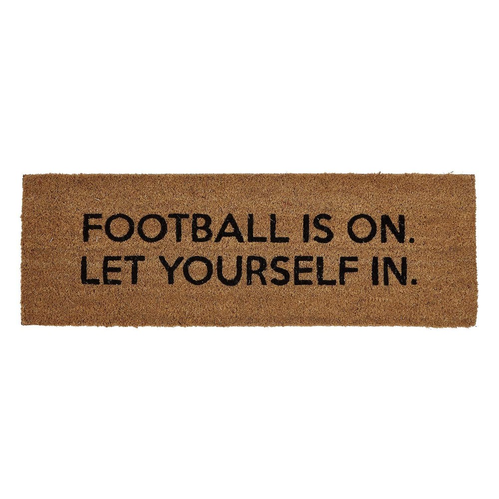 31x10-Inch Football-Themed Coir Door Mat for Stylish Entryways