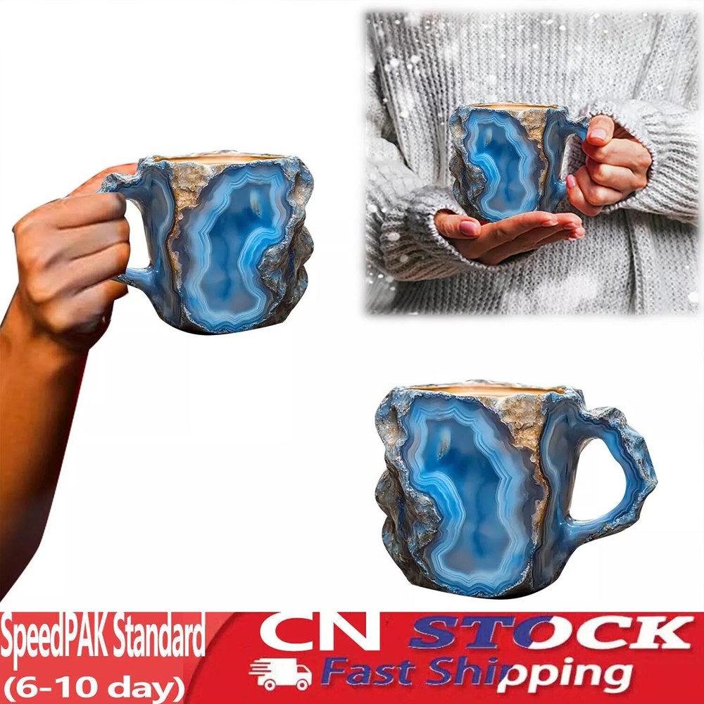 Handmade Mineral Crystal Coffee Cup Elegant Coffee Cup, Translucent Coffee Cup/