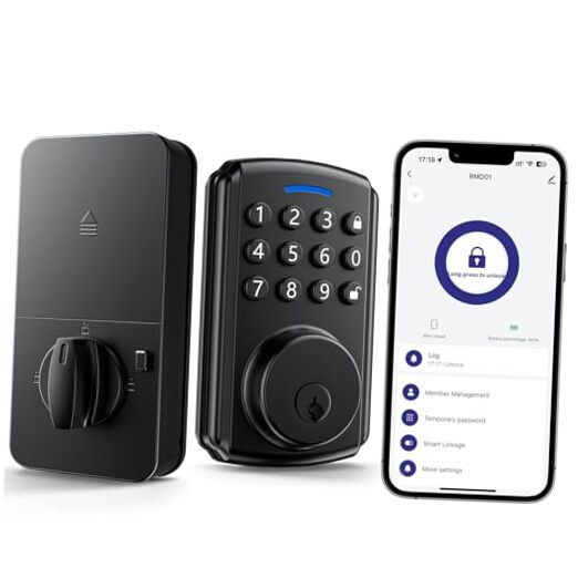 Smart WiFi Deadbolt Lock with Keyless Entry for Front Door  