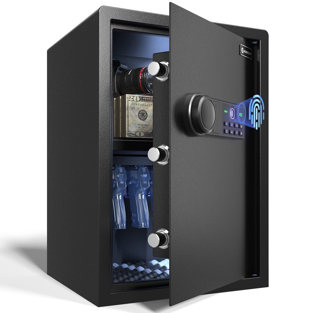Biometric Safe Box, Quick-Access Security Safe Box with Upgraded Fingerprint,...-image
