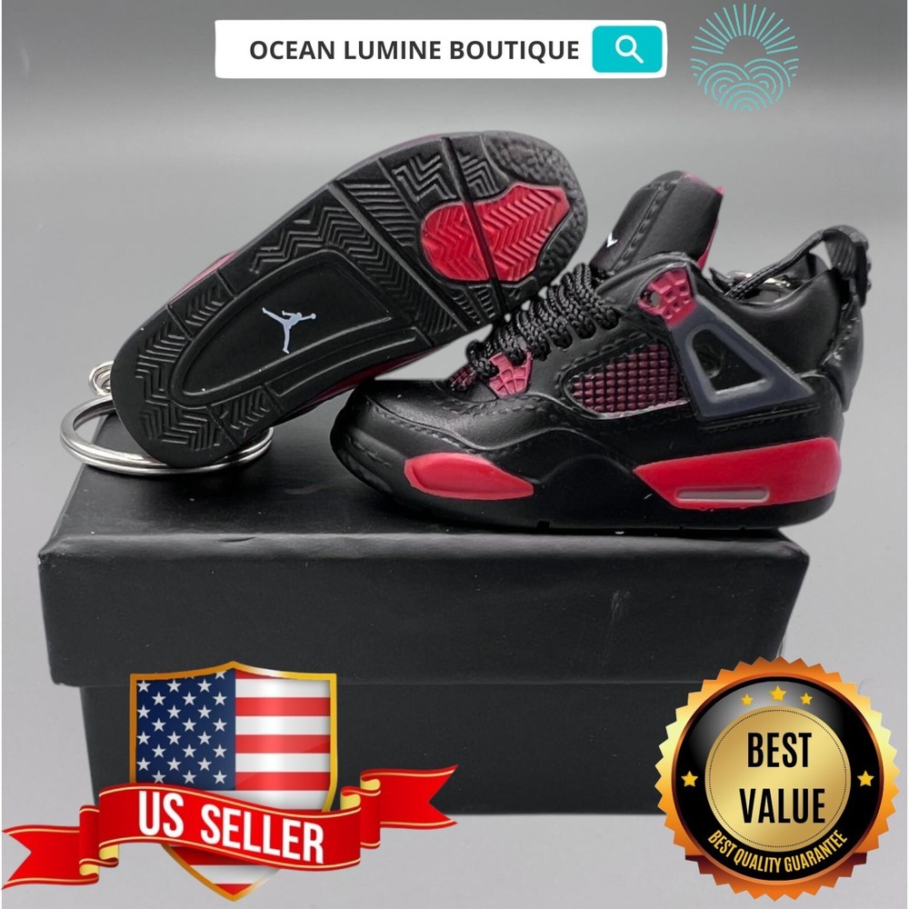 Air Jordan 3D Mini Sneaker Keychain, Shoe Keyring Shoe Box, Display Box Option