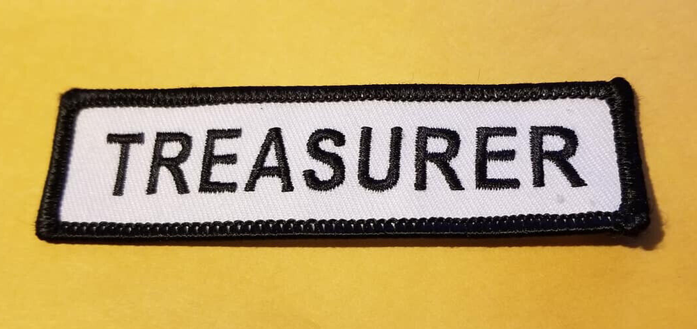 TREASURER Club Officer Embroidered Patch Worldwide shipping