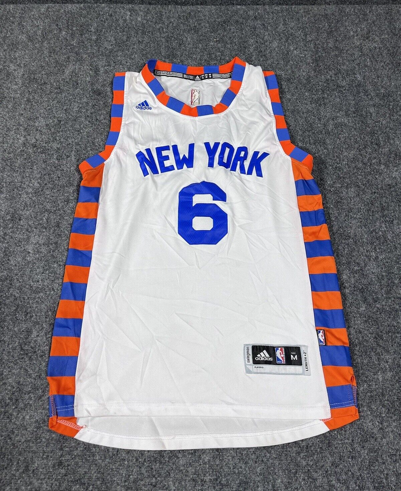 Adidas New York Knicks Kristaps Porzingis Basketball Jersey Mens Size M White