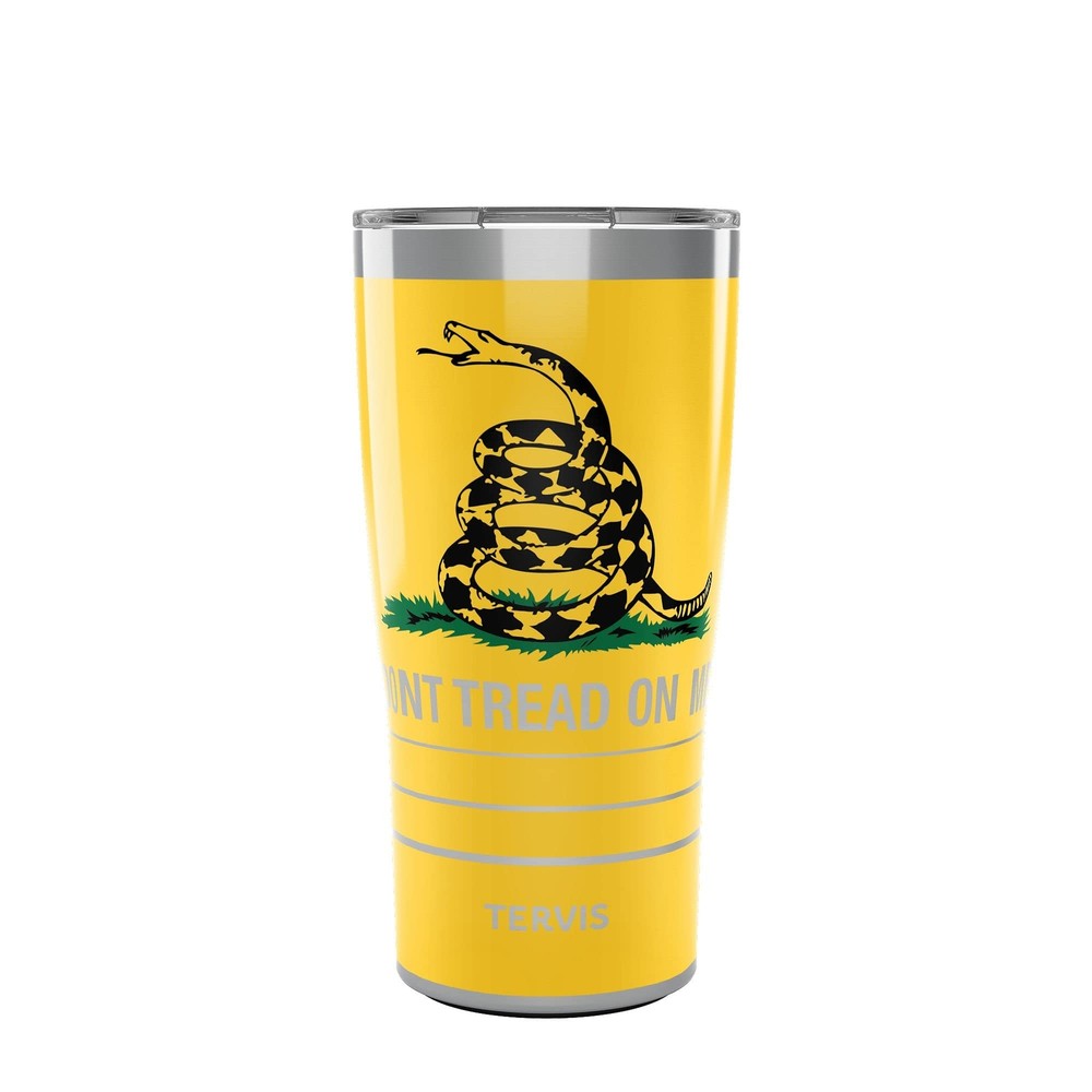 Traveler Gadsden Flag Don't Tread On Me Triple Walled Insulated Tumbler Trave...