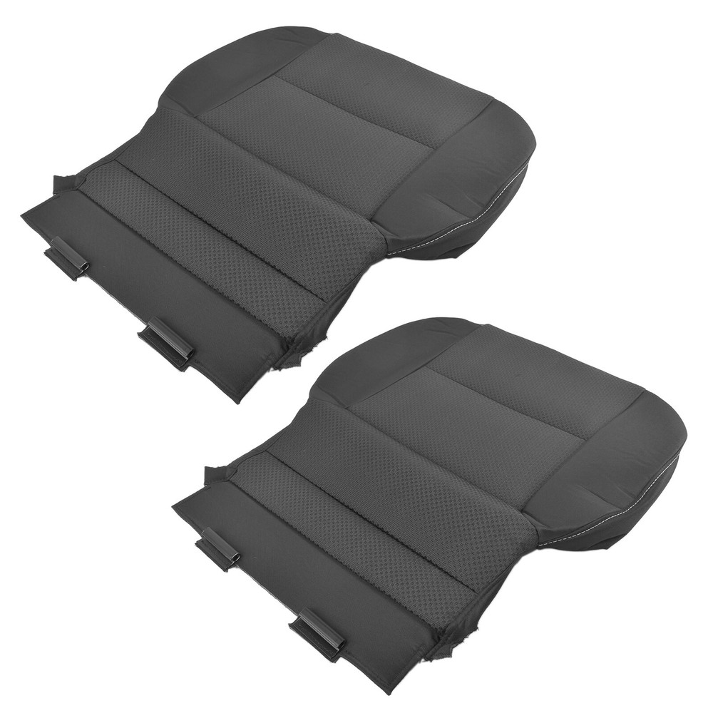2Pcs Bottom Cloth Seat Cover Black for Chevy Silverado Sierra 2500 HD 2015-2019