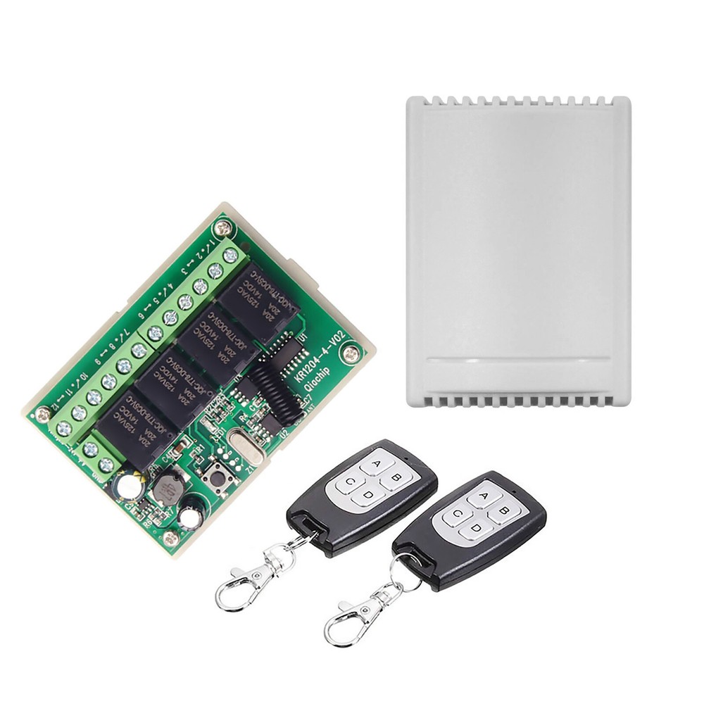 Wide Application DC 4-Channel 443MHz Wireless RF Remote Control Relay Switch
