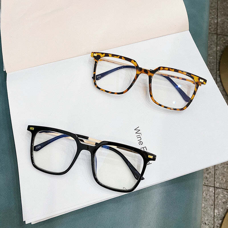 Plain Glasses, Square Glasses Frame, All-match Myopia Glasses Frame