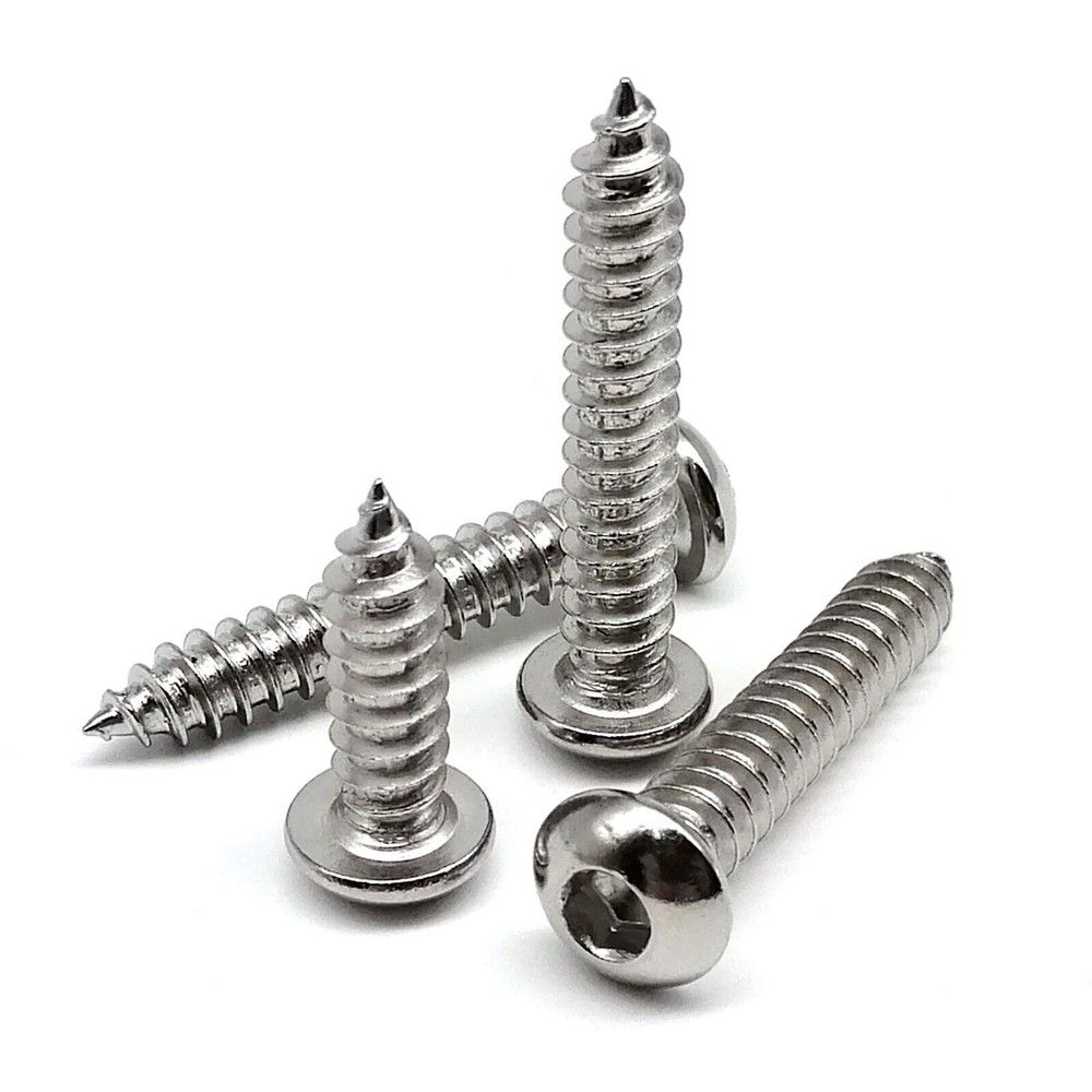 M2-M6 Stainless Steel Allen Hex Socket Button Round Head Self Tapping Wood Screw