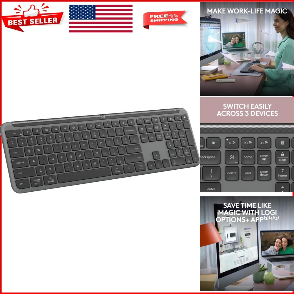 Signature Slim K950 Keyboard Seamlessly Links Computer and Tablet