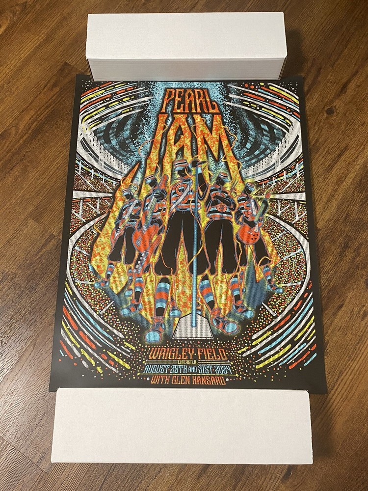 2024 Pearl Jam Dark Matter Tour - Wrigley Field Chicago - Brad Klausen Poster