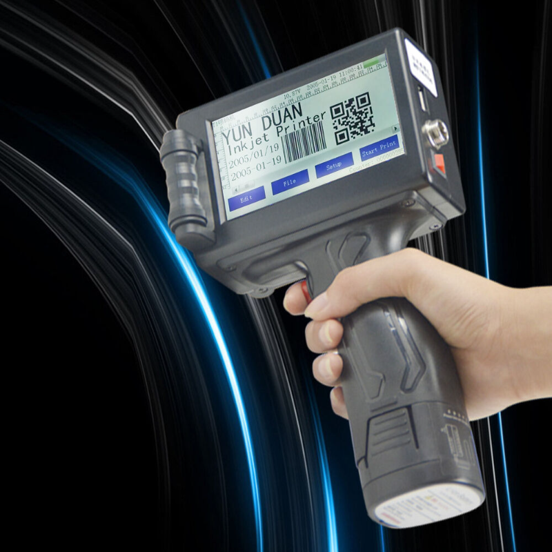 Handheld Inkjet Printer Touch Screen Dates Logo Laser Coder Label QR Bar Code US
