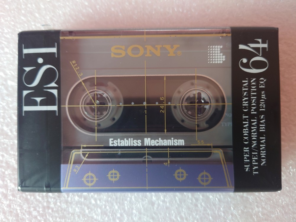 Rare sealed Sony ES-I 64 blank audio cassette tape brand new  