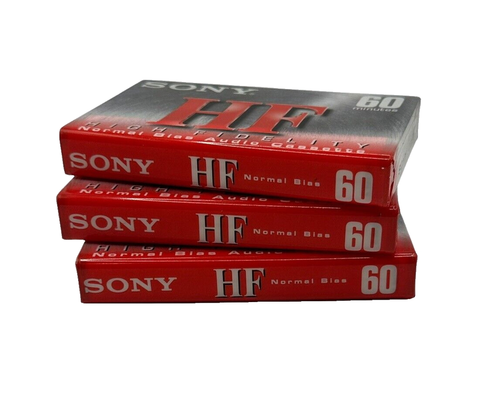 Sony High Fidelity Blank Audio Cassettes Normal Bias 60 Minute Tapes - 3 Pack