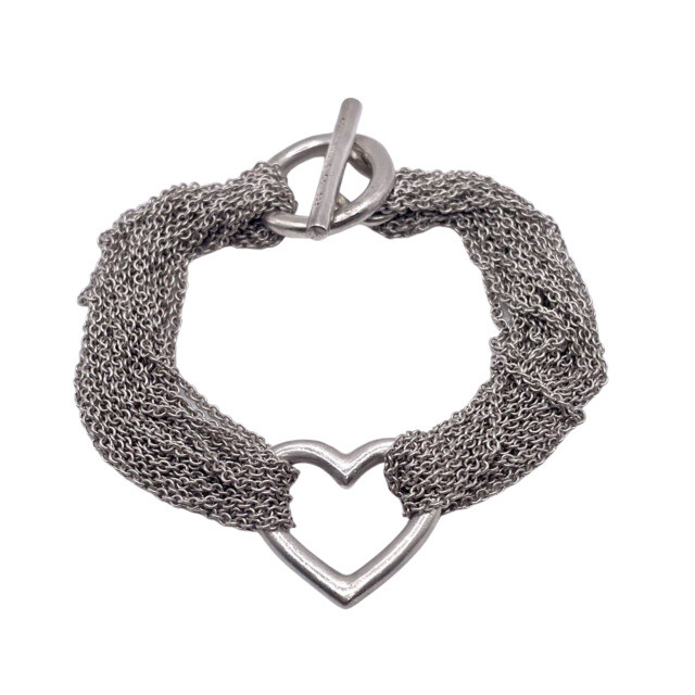 Tiffany & Co. Elsa Peretti Mesh 7.5 in Chain Bracelet 925 Sterling Silver