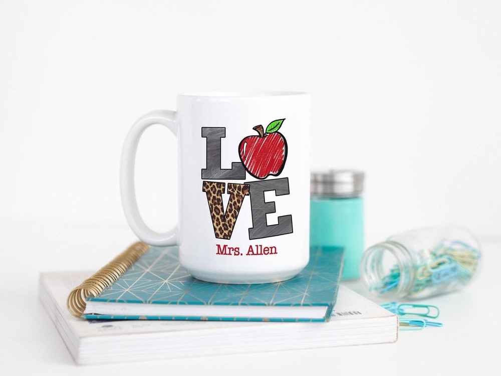 Personalized Teacher Coffee Mug Gift For Teacher Teacher Love Personalized