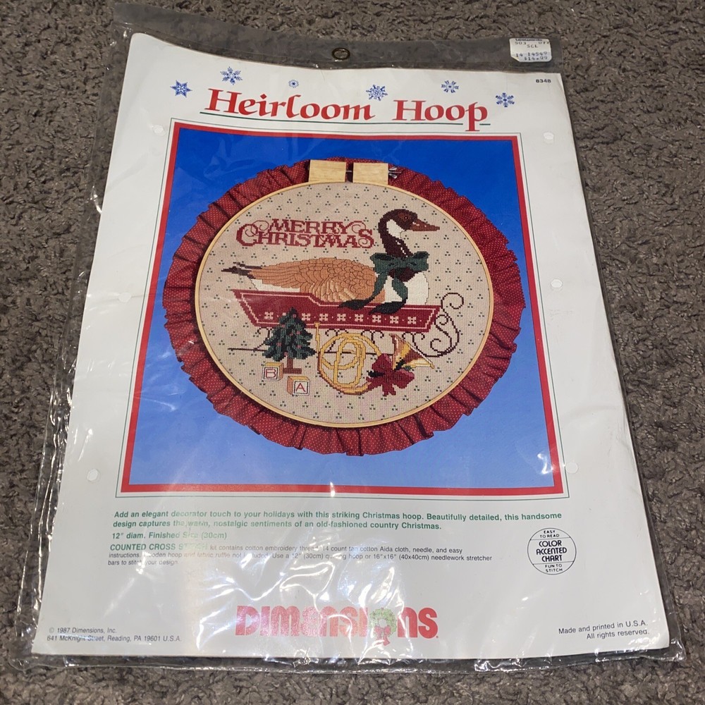 Dimensions Counted Cross Stitch Christmas Framing Hoop 12