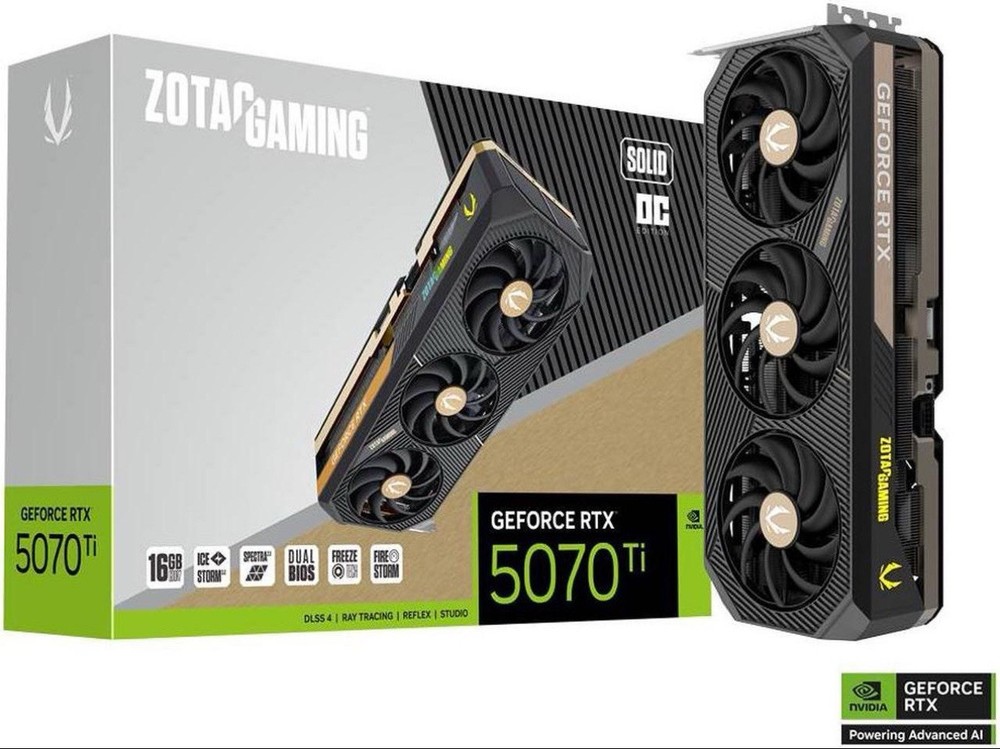 ⭐️ BRAND NEW GeForce RTX 5070 TI ZOTAC SOLID OC ⭐️Confirmed Order⭐