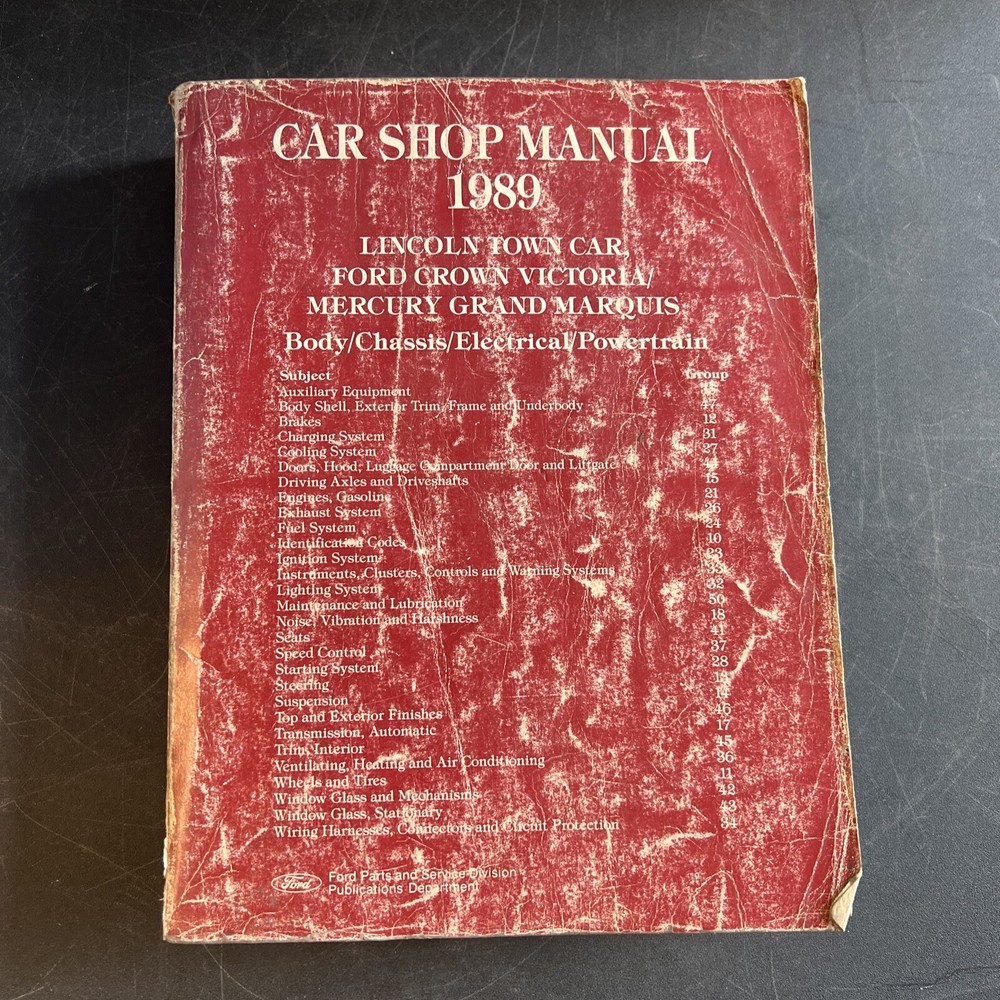 1989 LINCOLN CONTINENTAL CAR SHOP SERVICE REPAIR MAINTENANCE GUIDE MANUAL BODY