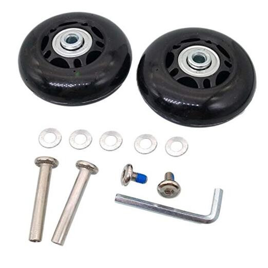 2 Set OD 60mm Luggage Suitcase Replacement Wheels Axles Repair Wrench
