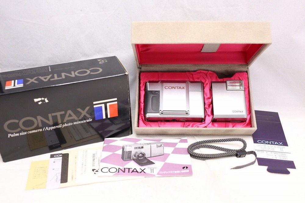 MINT Contax T 1st Gen Silver Carl Zeiss Sonnar 38mm F2 with T14 Flash 9599