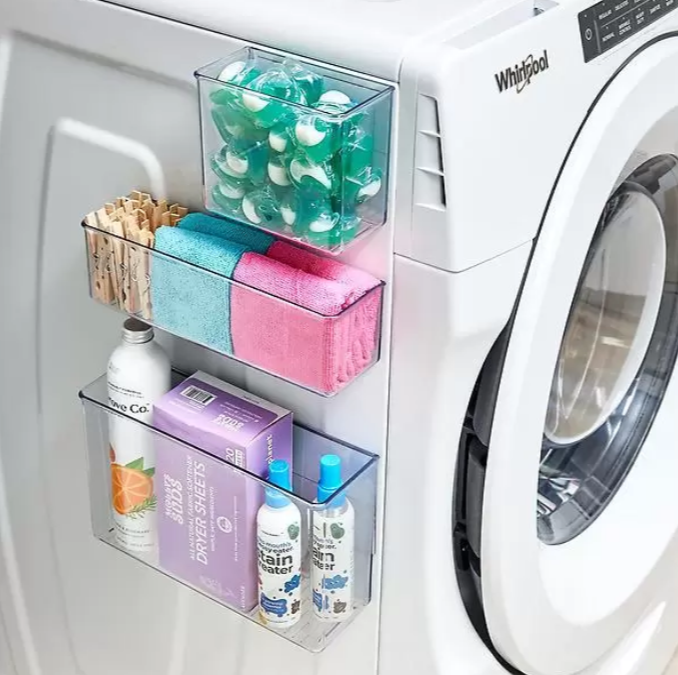 Magnetic Bin Dryer Sheet Holder Clear