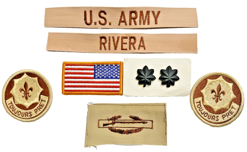 8 US Army Patch Set DCU Desert Storm 2nd ACR Cavalry Uniform Lot Lt Colonel
