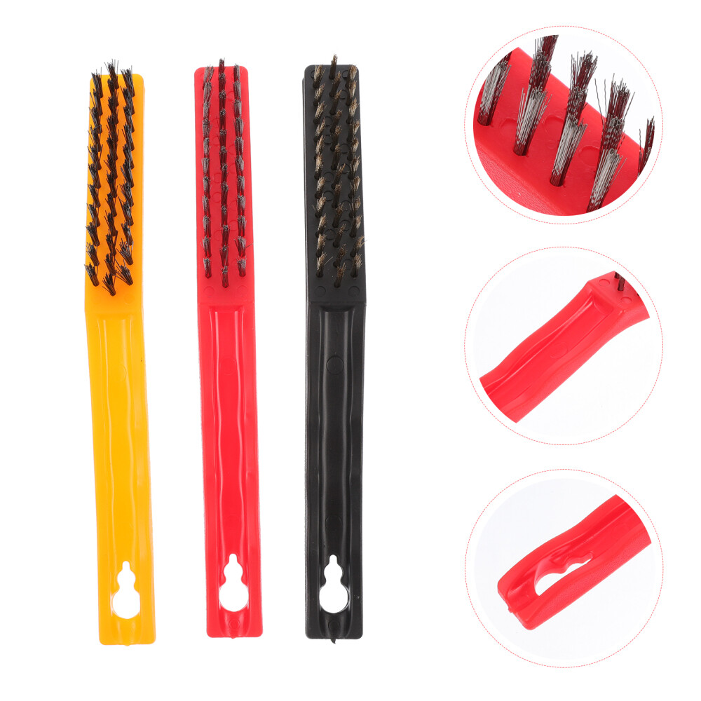 6-Piece Mini Steel Wire Scratch Brush Set for Paint Scrubbing