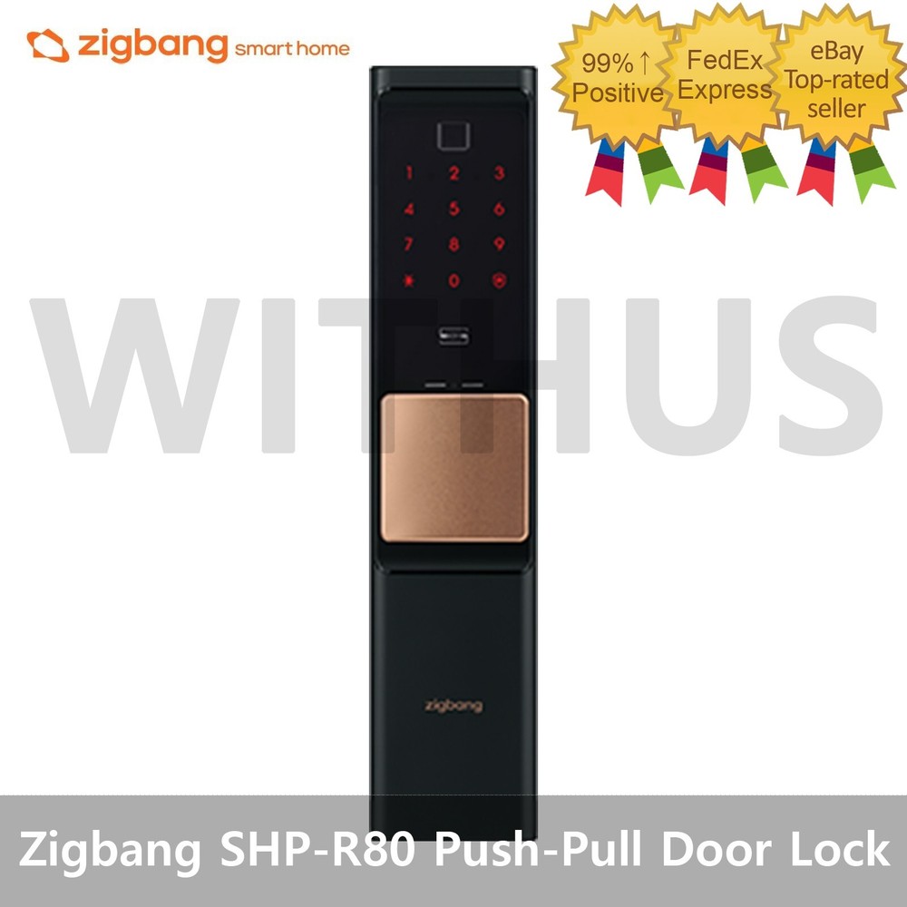 Zigbang SHP-R80 Smart Digital Door Lock with NFC WiFi Key Tag Push-Pull IoT-image
