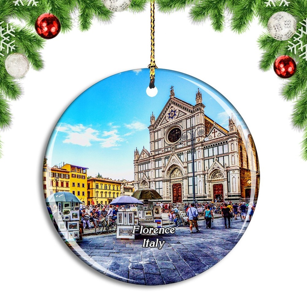 Florence Italy Christmas ornament travel souvenir outdoor market church