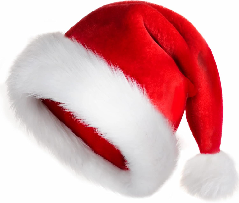 Christmas Santa Hat for Adults - Festive Holiday Hat for Men and Women