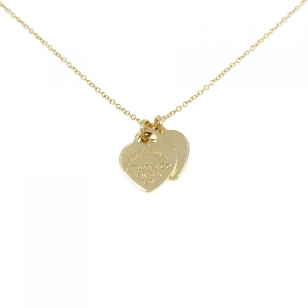 Authentic Tiffany & Co. Return to Tiffany & Co. Double Heart Necklace  #260-0...