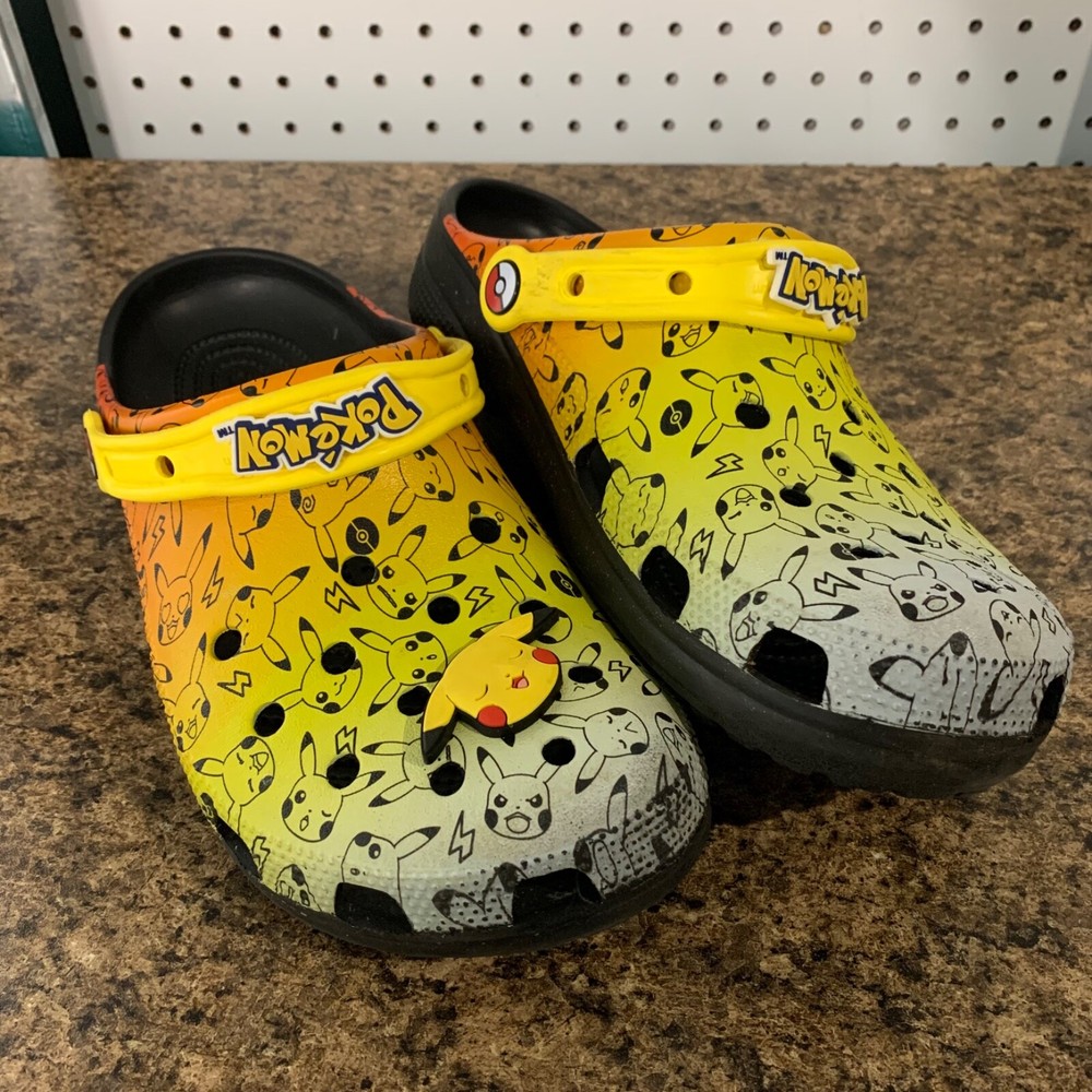 Crocs x Pokemon Pikachu Classic Clog Men's Size 8 Women’s 10 Sandals 207761