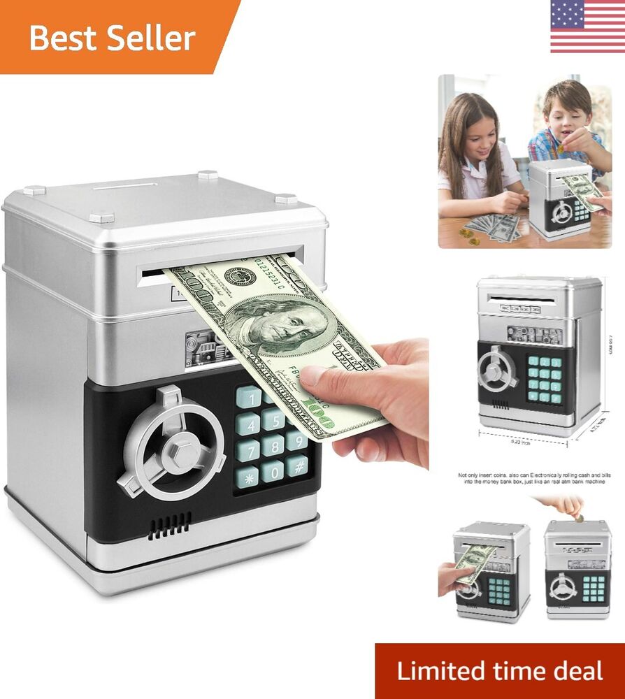 Secure Savings Bank with Password Protection - Ideal Gift for Children's Savings-image